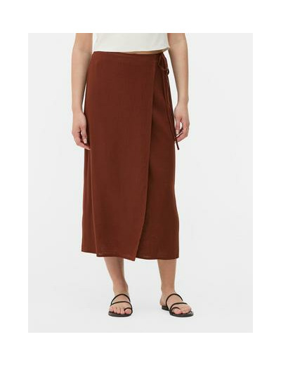 Jupe mi-longue à nouer sur le côté