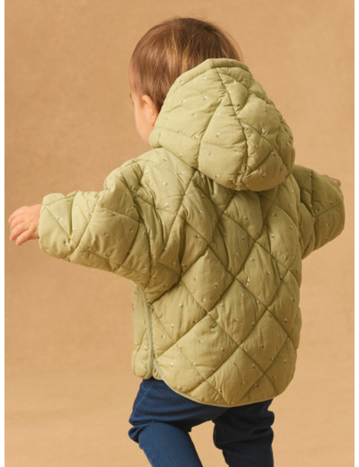 Doudoune ample fleuri