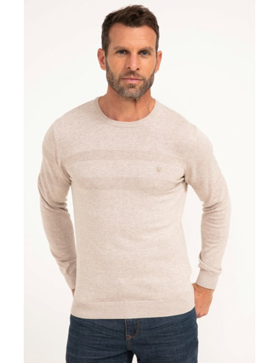 Pull col rond uni Sably