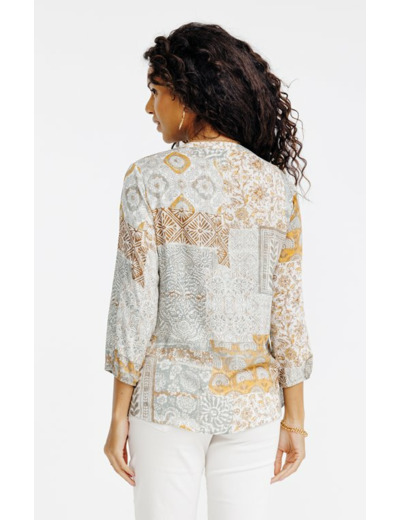 Tunique imprimée patch avec pompon