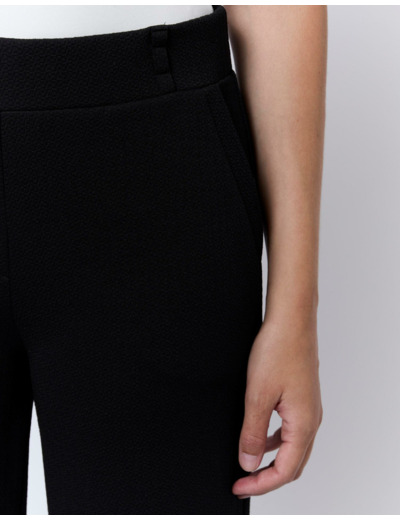 Pantalon 7/8 large uni NOIR Femme
