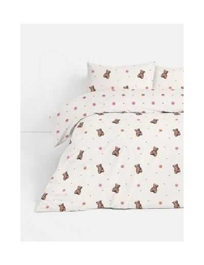 Parure de lit king size à oursons avec drap-housse