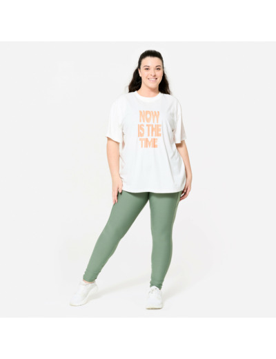 T-shirt oversize femme, blanc coton