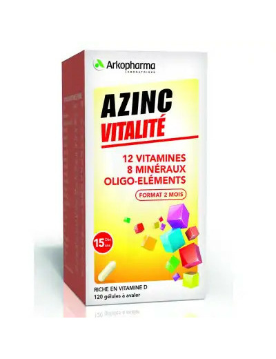 Azinc Vitalite Gélules Dès 15 Ans 2 Flacons De 120
