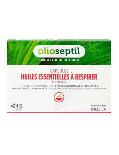 Olioseptil Capsules Huiles Essentielles à Respirer Nez Dégagé