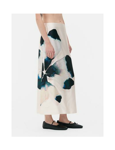 Jupe mi-longue à motif floral The Edit