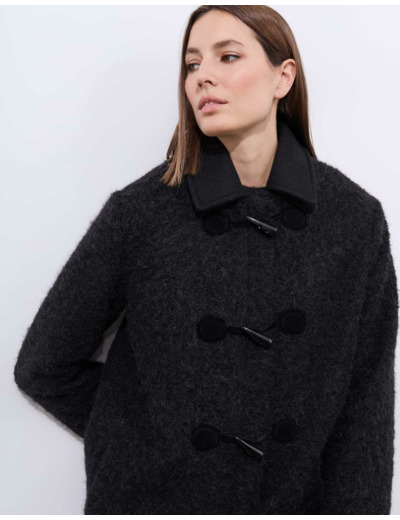 Manteau uni NOIR Femme