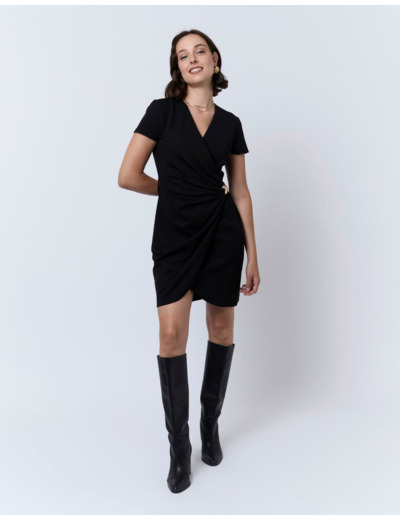 Robe courte unie NOIR