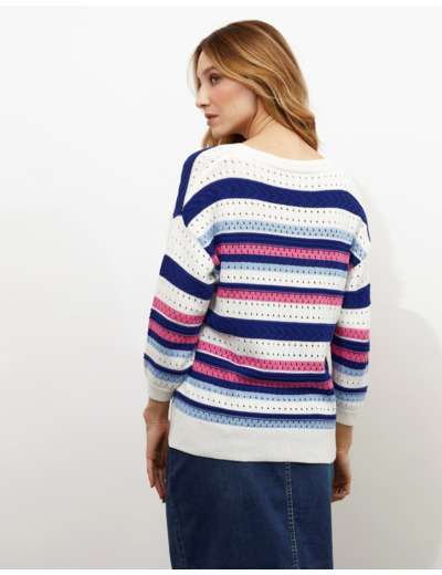 Pull fin rayé MULTICOLORE Femme