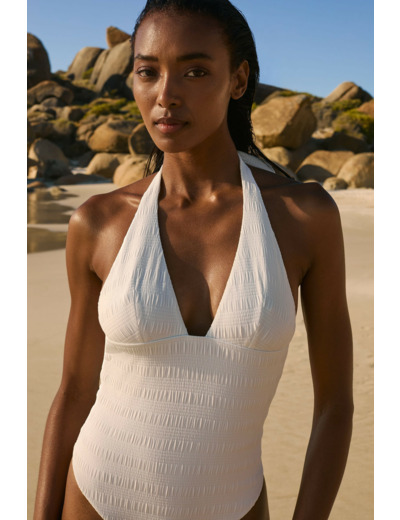 Maillot de bain 1 pièce texturé à nouer,Maillot de bain 1 pièce texturé à nouer;${refinementColor}