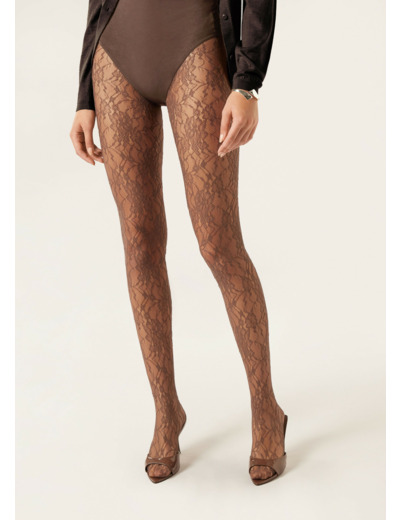 Collant en Dentelle à Fleurs