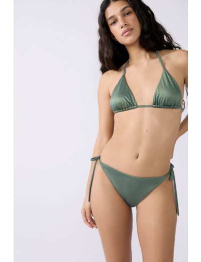 Bikini brésilien à nouer bas de maillot pailleté,Bikini brésilien à nouer bas de maillot pailleté;${refinementColor}