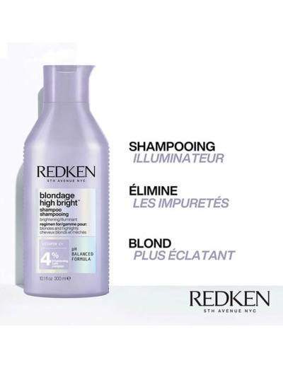 Shampooing illuminant pour cheveux blonds Blondage High Bright