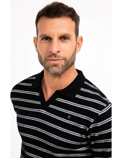 Pull col polo manches courtes Estival