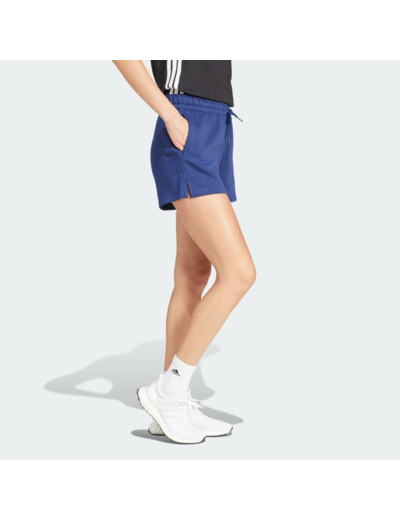 Short de fitness femme, bleu