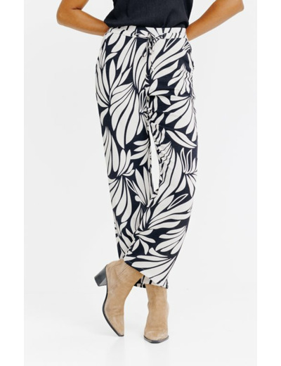 Pantalon large fluide imprimé
