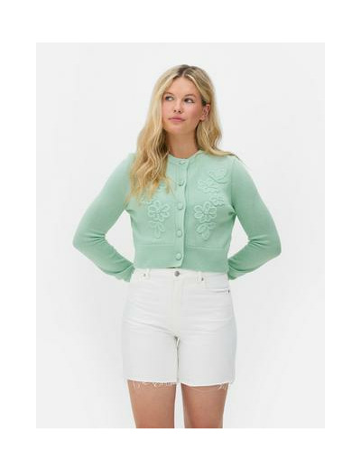 Gilet court à fleurs