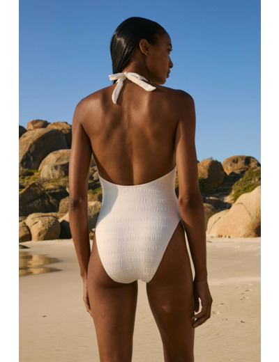 Maillot de bain 1 pièce texturé à nouer,Maillot de bain 1 pièce texturé à nouer;${refinementColor}