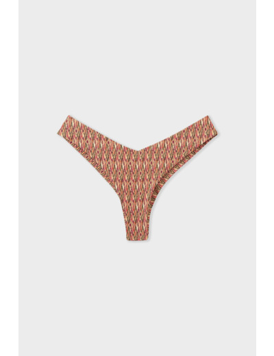 Bikini brésilien high leg bas de maillot à motif