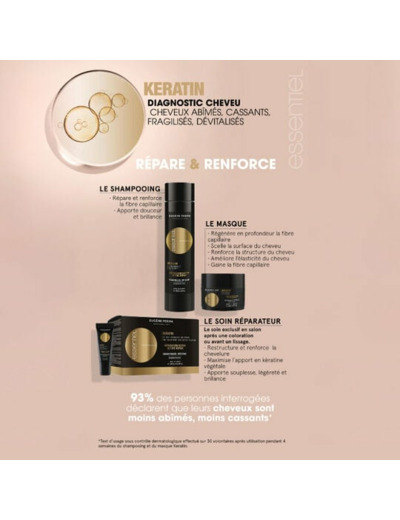 Shampooing réparateur Essentiel Keratin