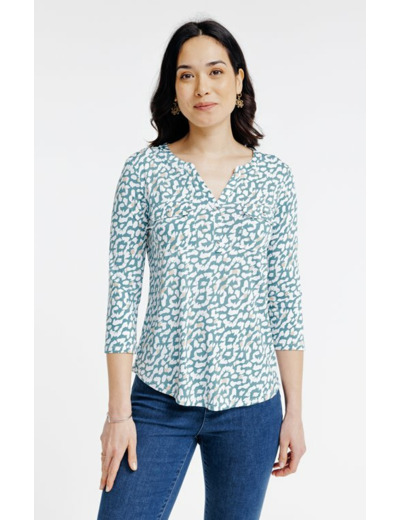 Tee-shirt imprimé manches 3/4