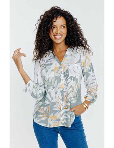 Blouse imprimé feuillage