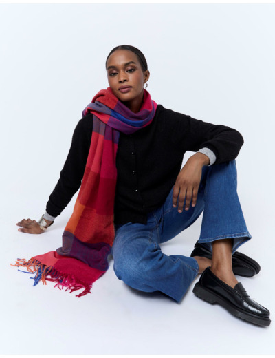 Gilet en mélange laine uni NOIR Femme