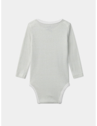 Lot de 3 bodies bébé garçon à manches longues en coton issu de l'agriculture biologique