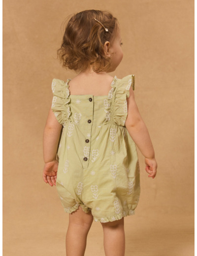 Combinaison courte brodée