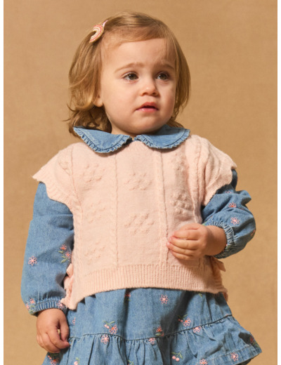 Pull torsadé sans manches