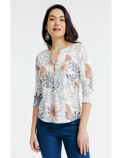 Tee-shirt imprimé manches 3/4
