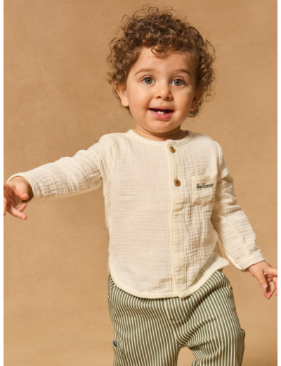 Chemise brodée dinosaure