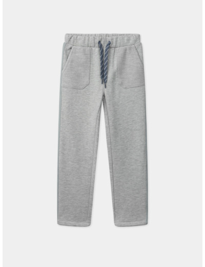 Pantalon Gris à bandes colorées