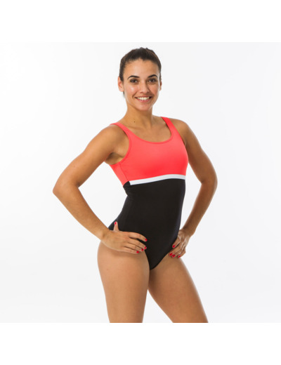 Maillot de Bain 1 Pièce Femme Heva li Noir Corail