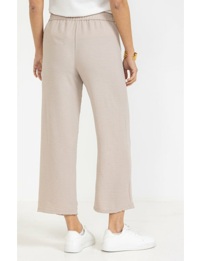 Pantalon fluide large avec ceinture