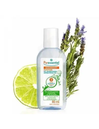 Puressentiel Assainissant Gel Antibactérien Assainissant Aux 3 Huiles Essentielles 80 Ml