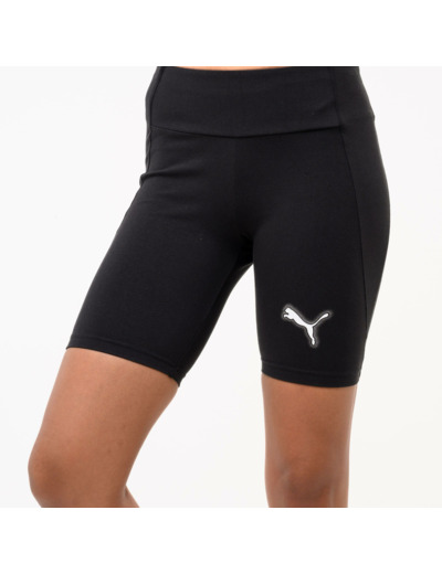Short cycliste coton femme, noir