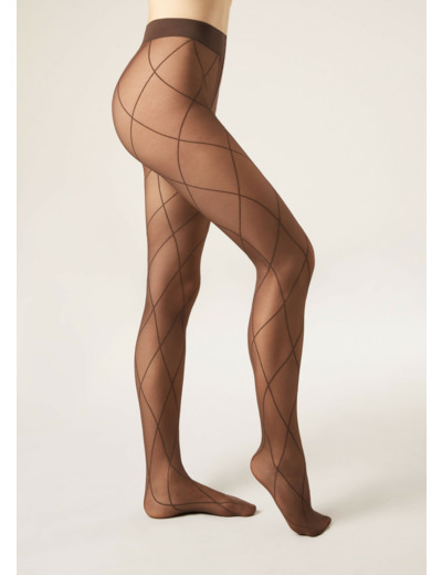 Collant voile à losanges