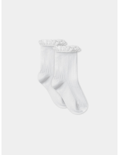 Chaussettes écrues à volants