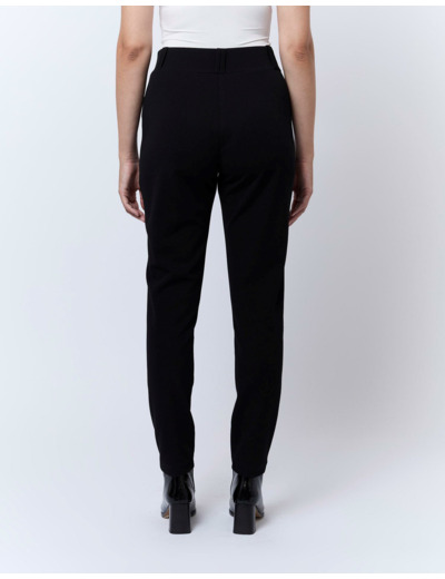 Pantalon 7/8 cigarette uni NOIR Femme