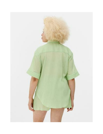 Chemise de plage froissée à boutons