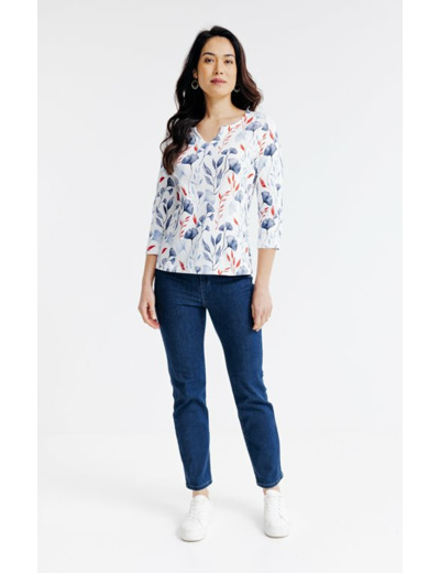 Tee-shirt imprimé manches 3/4