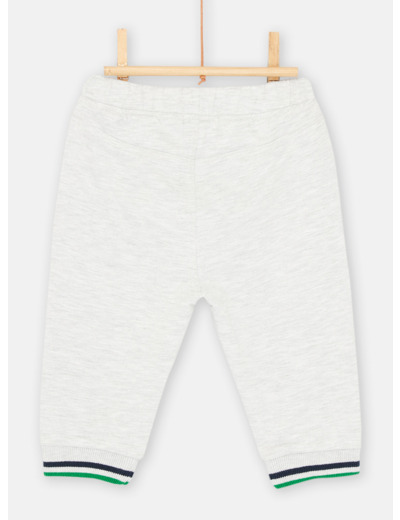 Pantalon gris chiné doux et confortable pour bébé garçon
