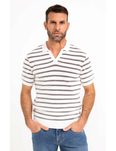 Pull col polo manches courtes Estival