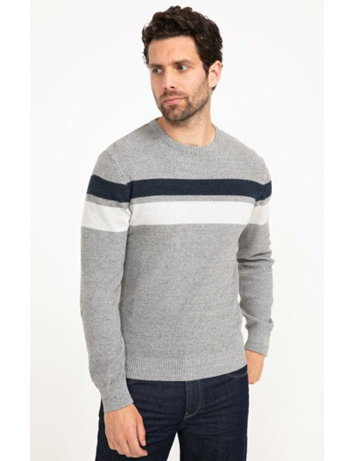 Pull Col Rond Rayé