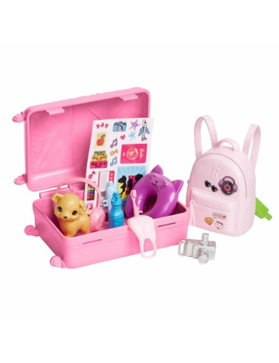 BARBIE - COFFRET POUPÉE MALIBU EN VOYAGE