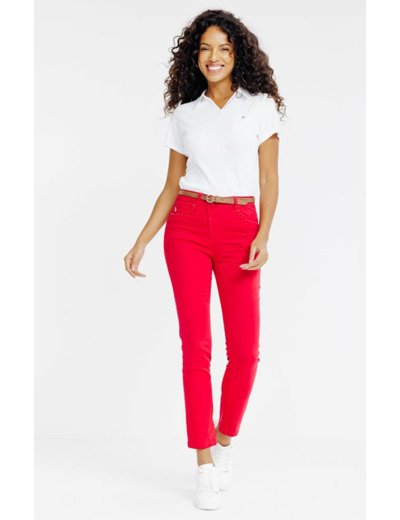 Pantalon détail zip et ceinture