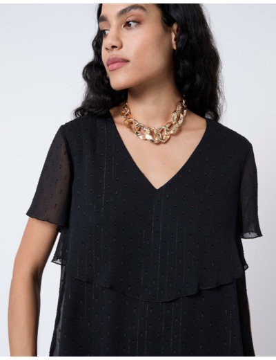 Robe courte unie NOIR