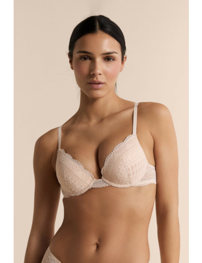 Soutien-gorge N.2 - Le push-up plongeant en dentelle,Soutien-gorge N.2 - Le push-up plongeant en dentelle;${refinementColor}