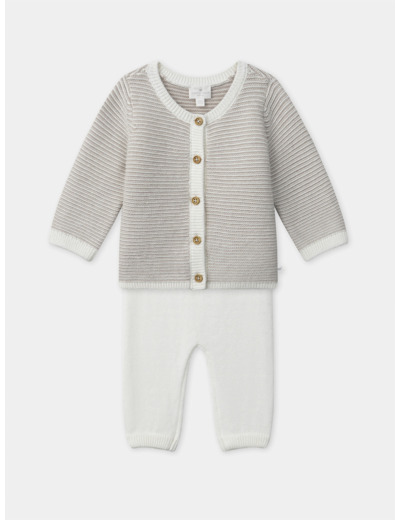 Ensemble de naissance pantalon et gilet